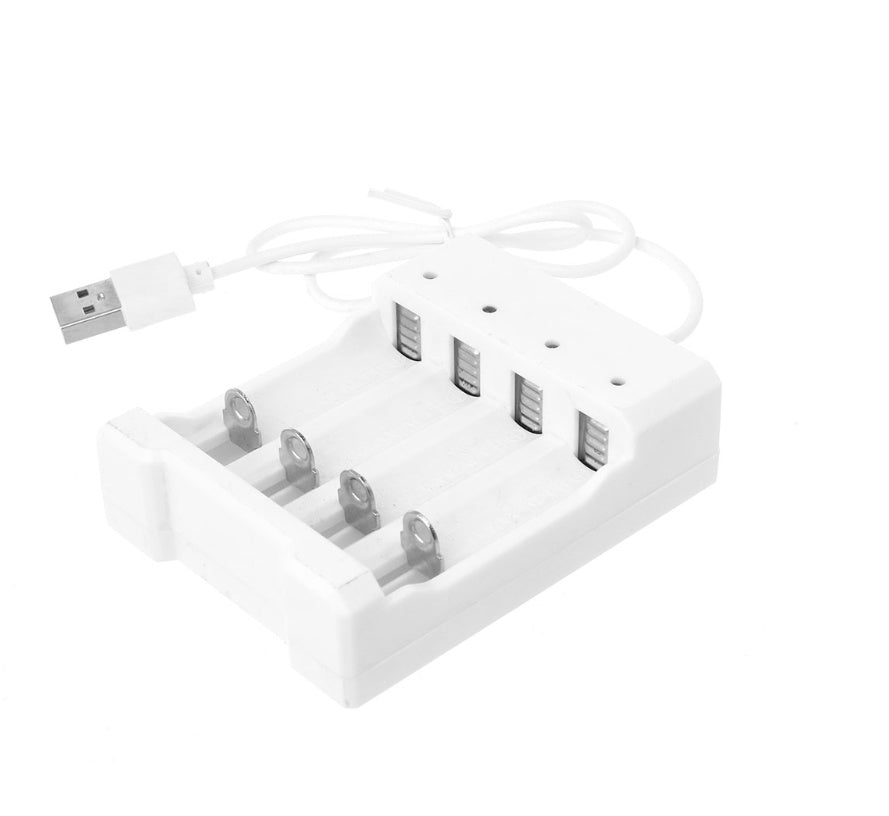 شاحن بطارية محول عالمي ذكي بـ4 فتحات 1.2 فولت قابس USB