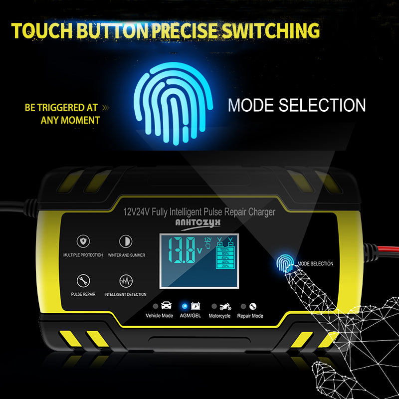12V-24V 8A Automatic Digital LCD Battery Charger