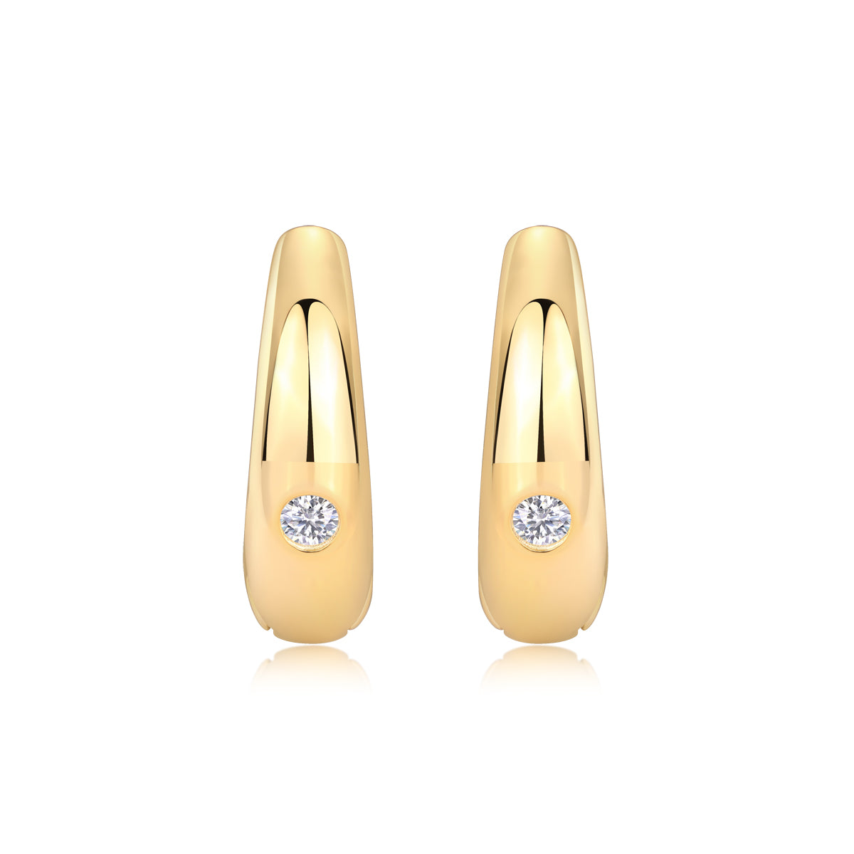 0.1 Carat Morganite Gold Plated S925 Silver Earring Set | GRA Certified