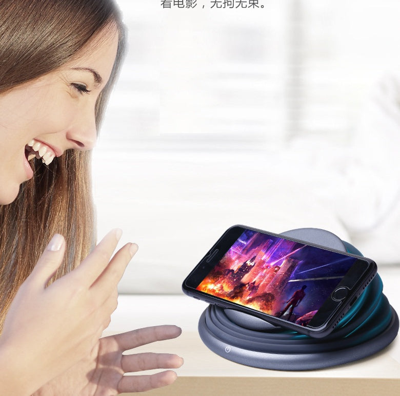 Wireless Phone Holder with Fast Charging &amp; Atmosphere Light