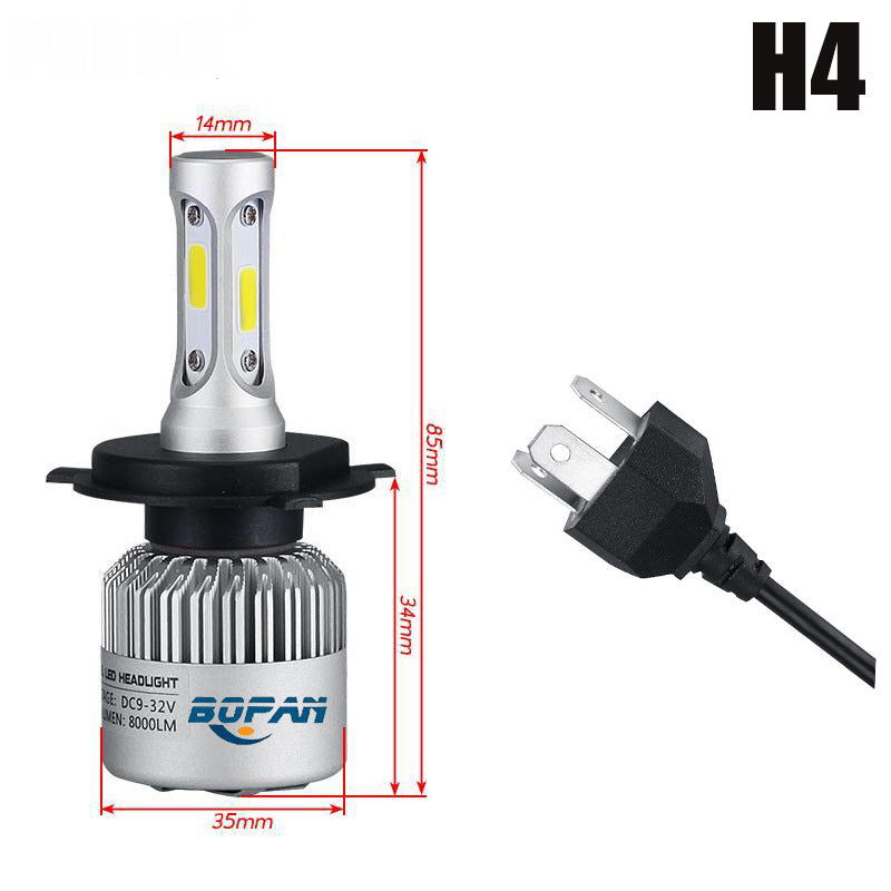 لمبة مصباح أمامي LED للسيارة | H1 H3 H4 H7 H8 H9 H11 H13 9004 9005 9006 9007 9012 | ضوء أبيض ساطع