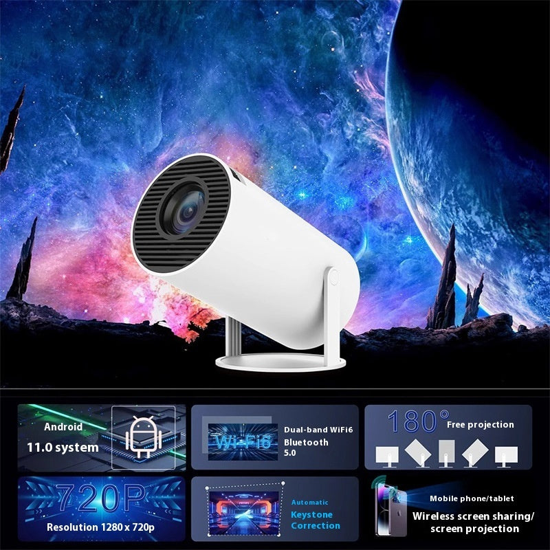بروجيكتور بشكل أسطواني 1080 بكسل للمنزل والمكتب وغرفة النوم