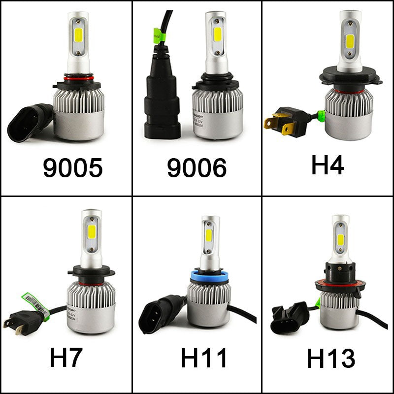 لمبة مصباح أمامي LED للسيارة | H1 H3 H4 H7 H8 H9 H11 H13 9004 9005 9006 9007 9012 | ضوء أبيض ساطع