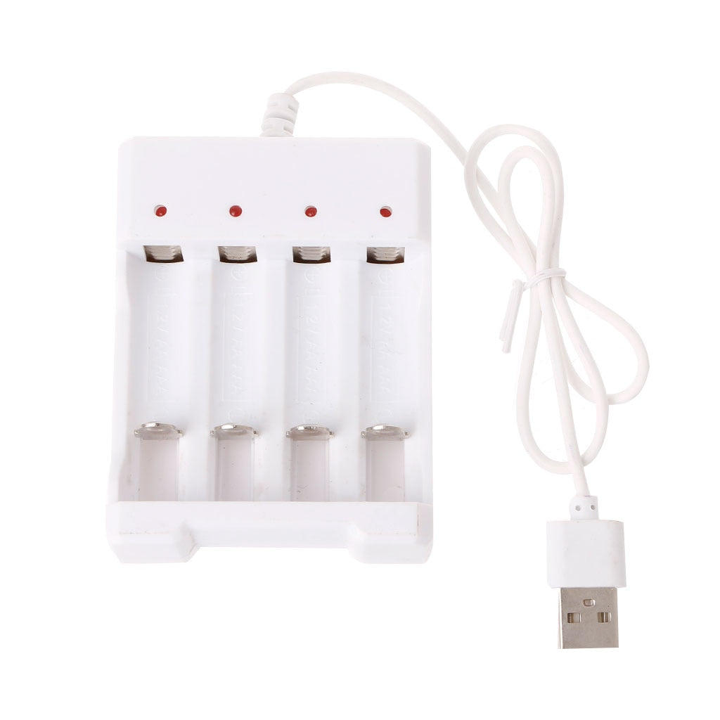 شاحن بطارية محول عالمي ذكي بـ4 فتحات 1.2 فولت قابس USB