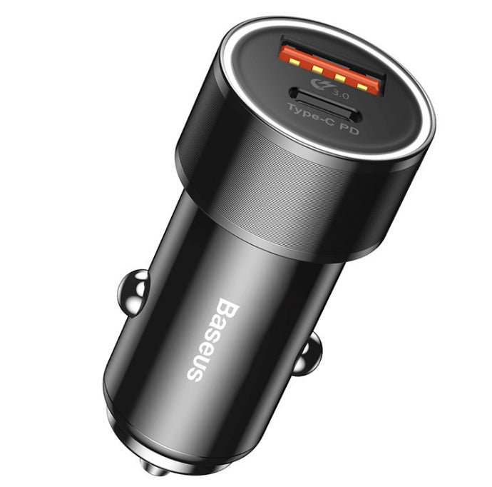 36W Dual USB Car Charger with QC3.0 & PD Fast Charging