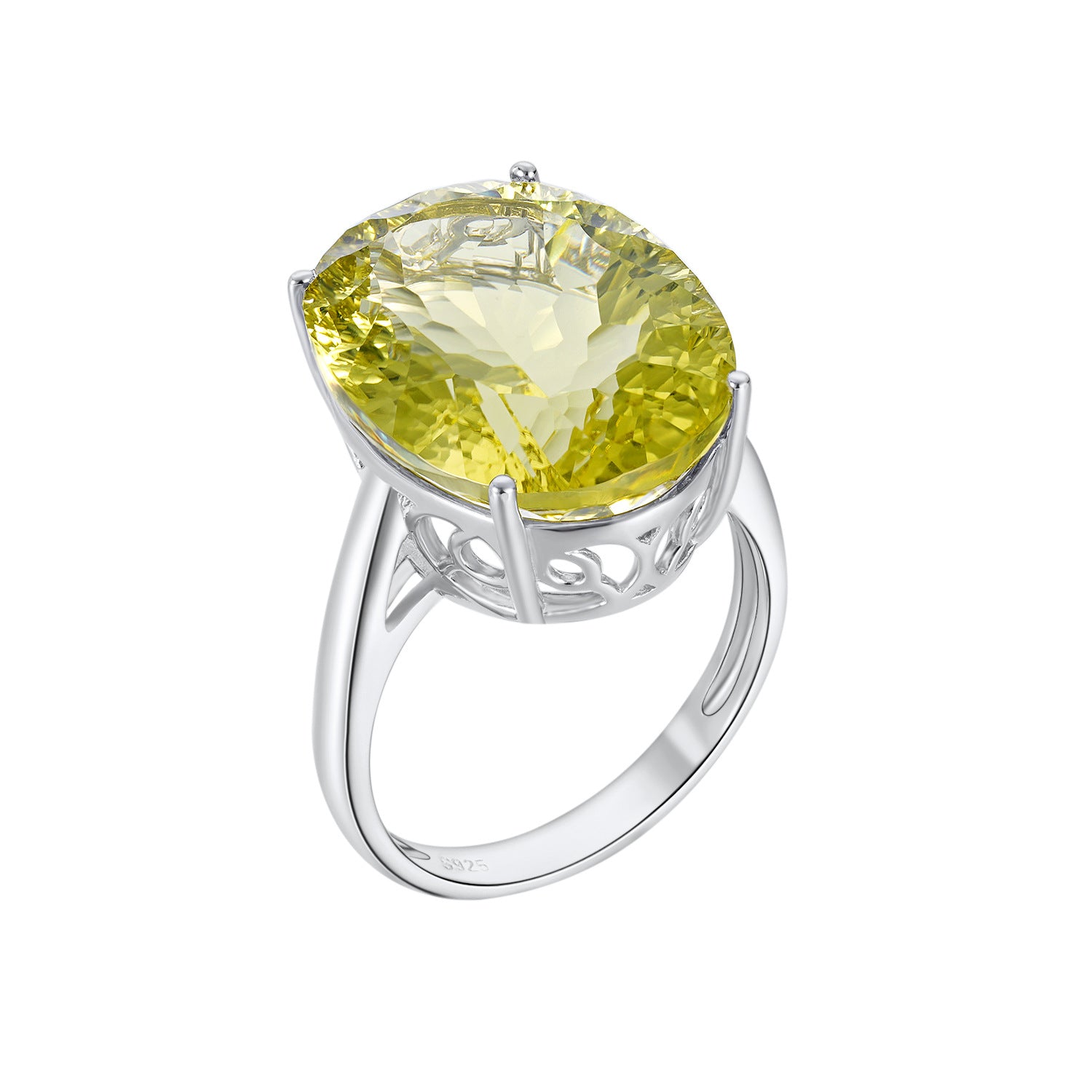 925 Sterling Silver Flower Ring | Natural Emerald Gem | Gold Luxury Ring for Women