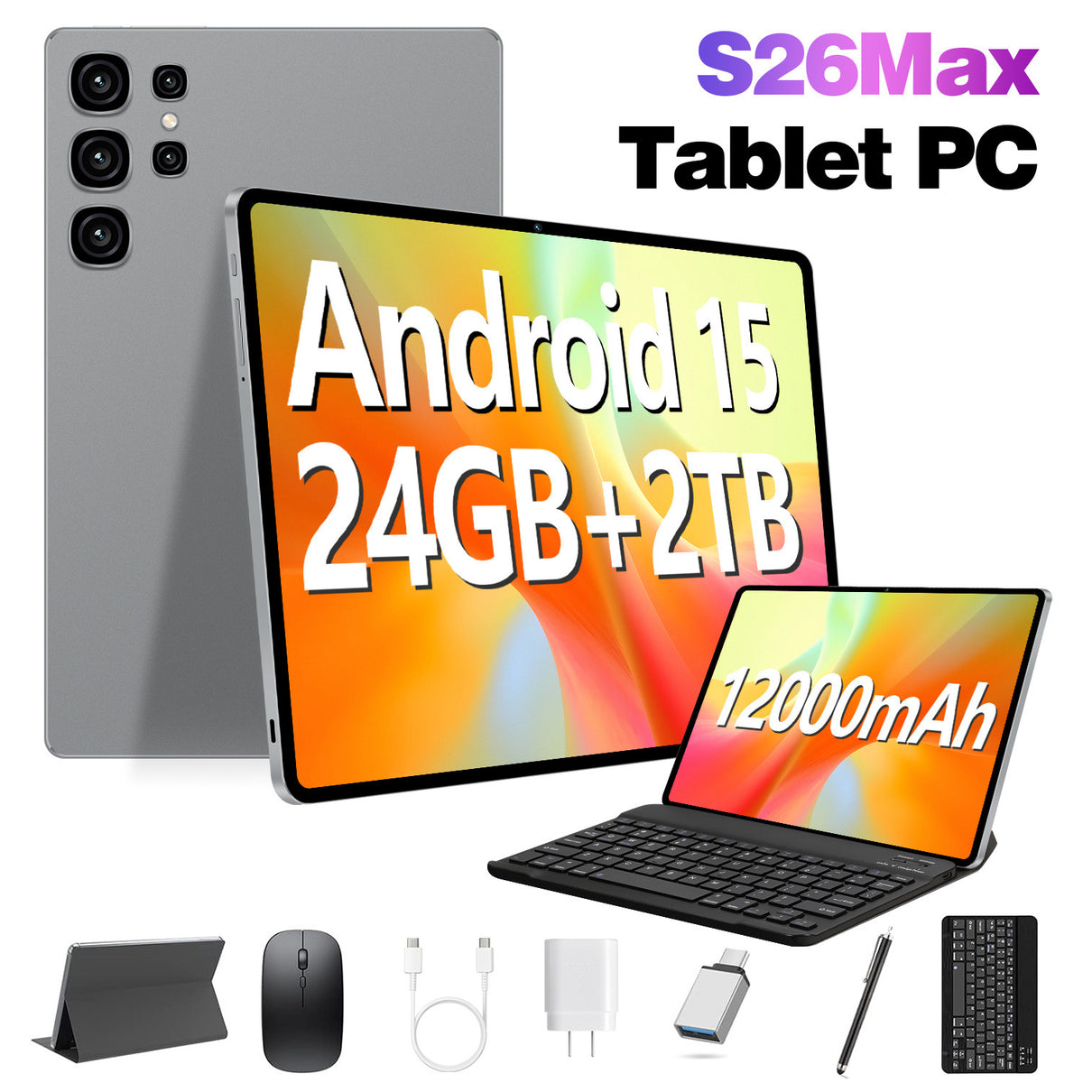 10 Inch Home Tablet S26  Wi-Fi  Play 5G 24gb 2TB