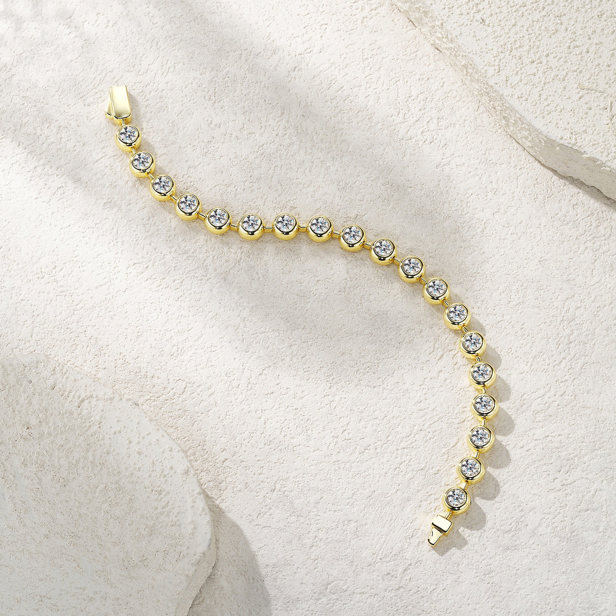 0.5 Carat Moissanite Gold Plated S925 Silver Bracelet | GRA Certified