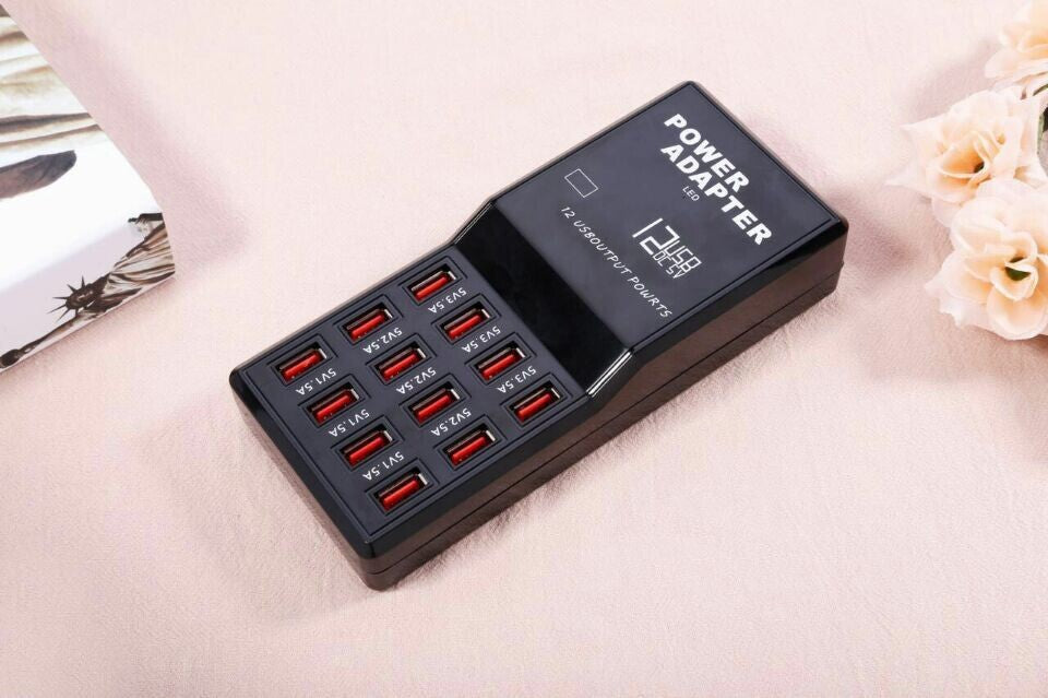12-Port USB Smart Charger – AU / EU / UK / US Plug