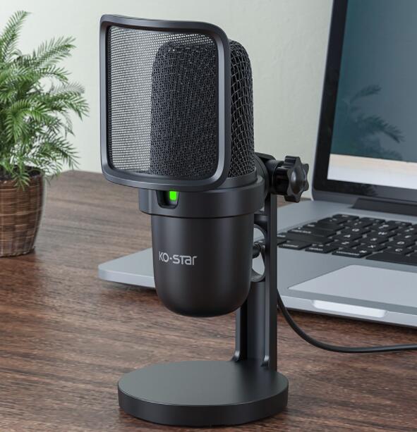 جهاز كمبيوتر محمول، ألعاب، بث مباشر صوتي، ميكروفون سلكي USB مكتبي