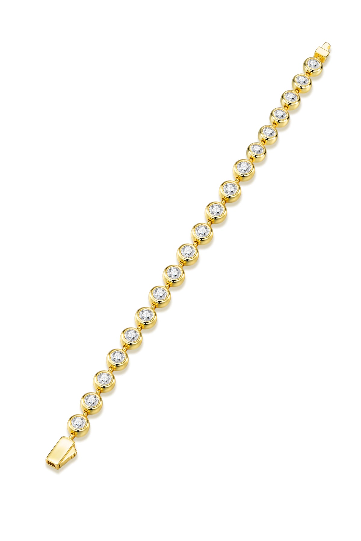 0.5 Carat Moissanite Gold Plated S925 Silver Bracelet | GRA Certified