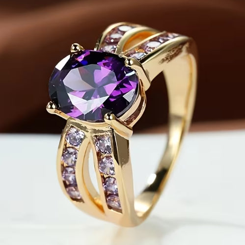 18K Gold Plated Copper Ring for Women