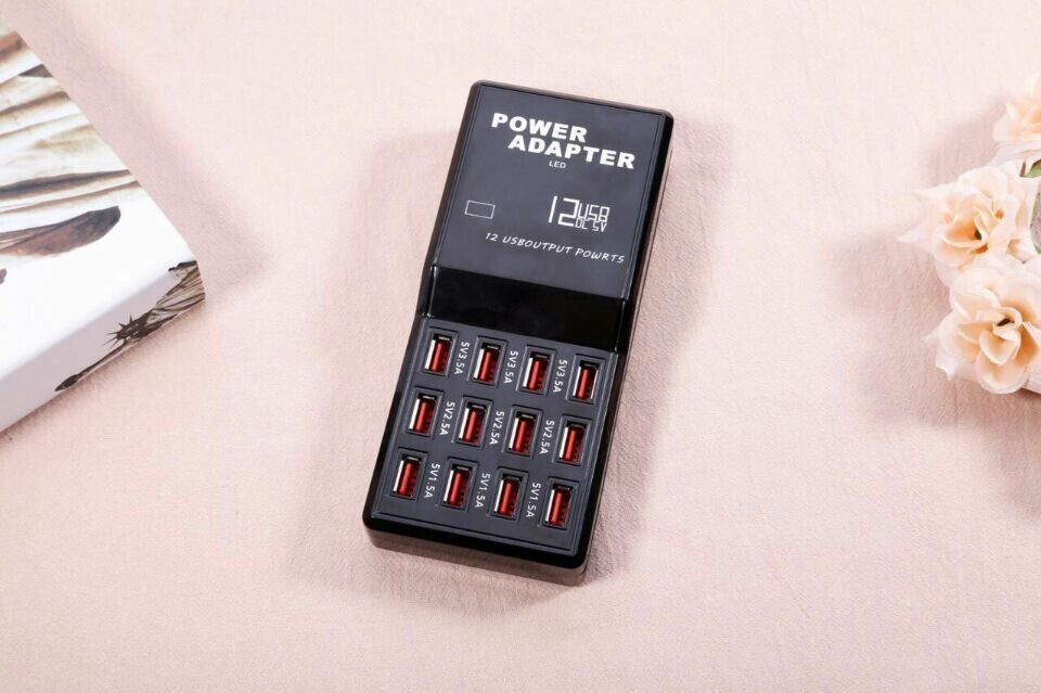 12-Port USB Smart Charger – AU / EU / UK / US Plug