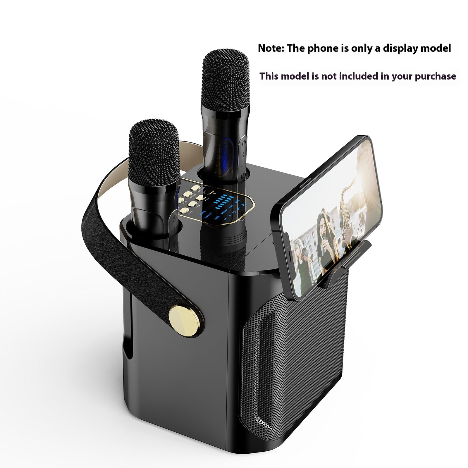 Bluetooth Speaker Outdoor Karaoke Large Volume Home Dual Microphone With Microphone Karaoke All-in-one Machine