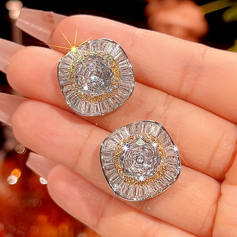 White Diamond Gold Plated Jewellery Set | Earrings, Pendant & Ring