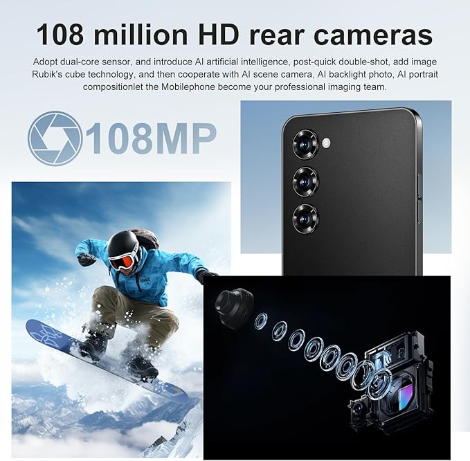 هاتف ذكي C24 Ultra 5G يعمل بنظام أندرويد 14، ذاكرة 12 جيجابايت 512 جيجابايت 6800 مللي أمبير 6.8 بوصة